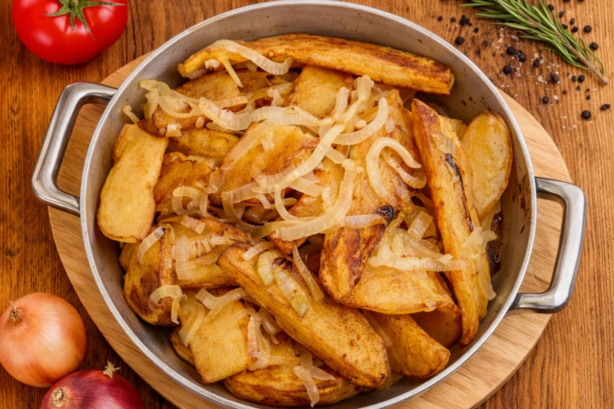 შემწვარი კარტოფილი ტაფით